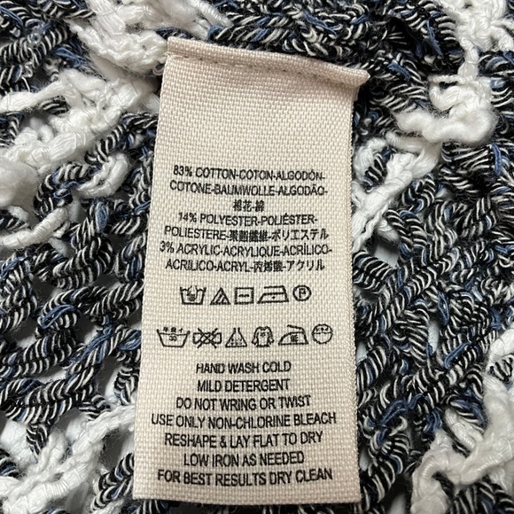 FREE PEOPLE Folksong Fringe Tunic Loose Knit Sleeveless Sweater Oversize Sz XS - Picture 9 of 10